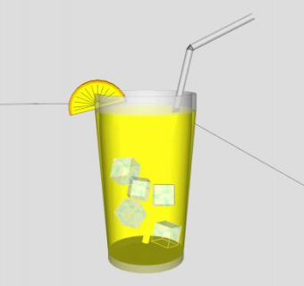 饮料柠檬水SU模型下载_sketchup草图大师SKP模型