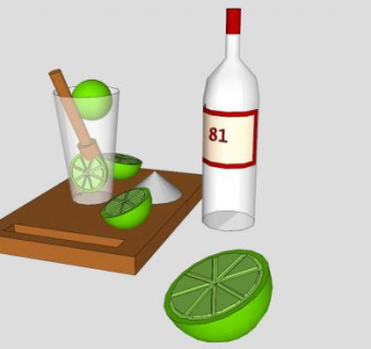 巴西朗姆酒SU模型下载_sketchup草图大师SKP模型
