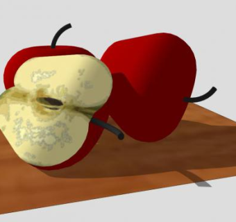 水果食品红苹果SU模型下载_sketchup草图大师SKP模型