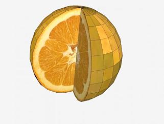 <em>水果</em>橙色橙子SU模型下载_sketchup草图大师SKP模型