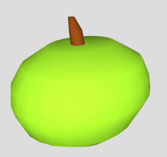 青色苹果SU模型下载_sketchup草图大师SKP模型