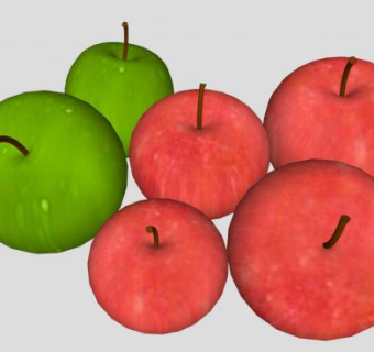 红苹果绿苹果SU模型下载_sketchup草图大师SKP模型
