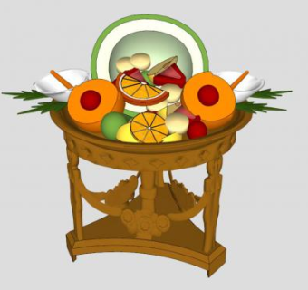 维多利亚时代水果甜点SU模型下载_sketchup草图大师SKP模型