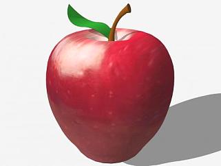 食物红苹果SU模型下载_sketchup草图大师SKP模型
