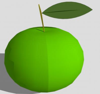 青苹果水果SU模型下载_sketchup草图大师SKP模型