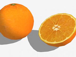橘色橙子果汁SU模型下载_sketchup草图大师SKP模型