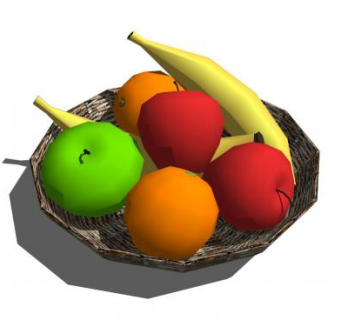 水果篮SU模型下载_sketchup草图大师SKP模型