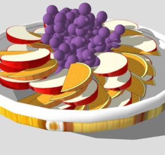 水果盘SU模型下载_sketchup草图大师SKP模型