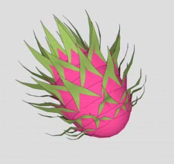 水果火龙果SU模型下载_sketchup草图大师SKP模型