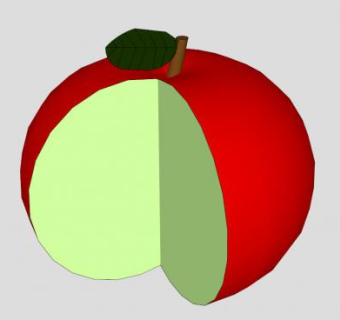 智慧果红苹果SU模型下载_sketchup草图大师SKP模型