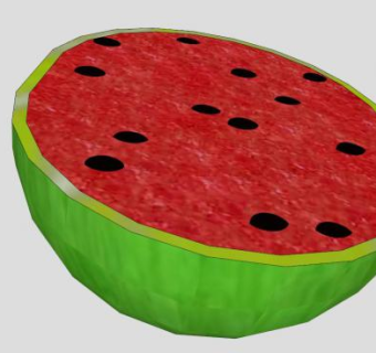 水果夏瓜西瓜SU模型下载_sketchup草图大师SKP模型