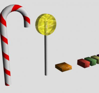 糖块食品SU模型下载_sketchup草图大师SKP模型