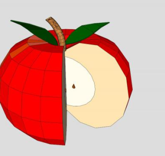 美味红苹果SU模型下载_sketchup草图大师SKP模型