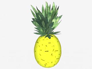 <em>菠萝</em>植物水果SU模型下载_sketchup草图大师SKP模型