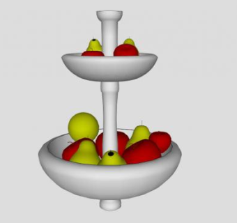 苹果梨水果食物SU模型下载_sketchup草图大师SKP模型
