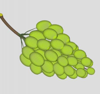 水果绿葡萄SU模型下载_sketchup草图大师SKP模型