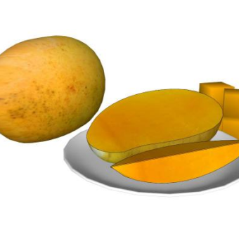 水果芒果片SU模型下载_sketchup草图大师SKP模型