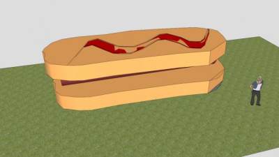 大热狗加番茄酱SU模型下载_sketchup草图大师SKP模型
