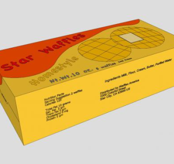食品华夫饼干SU模型下载_sketchup草图大师SKP模型