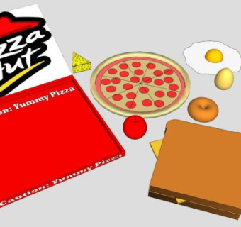 快餐披萨SU模型下载_sketchup草图大师SKP模型