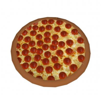 意大利辣香肠披萨饼SU模型下载_sketchup草图大师SKP模型