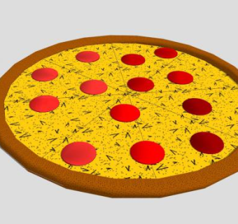 意大利香肠披萨SU模型下载_sketchup草图大师SKP模型