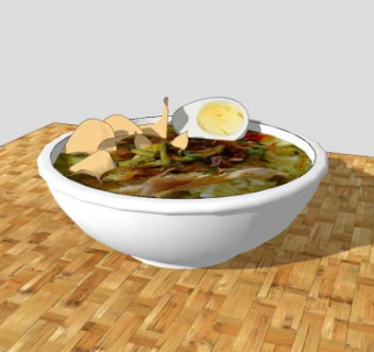 牛肉汤食物SU模型下载_sketchup草图大师SKP模型