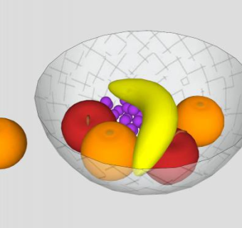 水果篮草莓SU模型下载_sketchup草图大师SKP模型