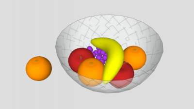 水果篮草莓SU模型下载_sketchup草图大师SKP模型