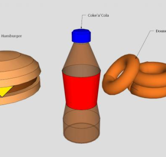 美味食物SU模型下载_sketchup草图大师SKP模型