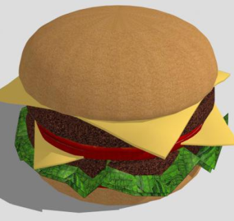 牛肉汉堡SU模型下载_sketchup草图大师SKP模型