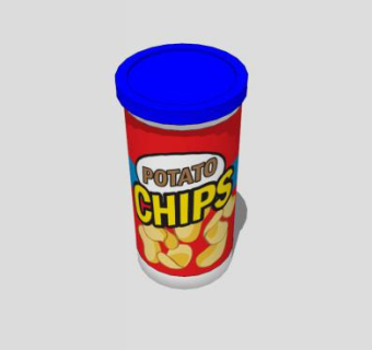 薯片膨化食品SU模型下载_sketchup草图大师SKP模型