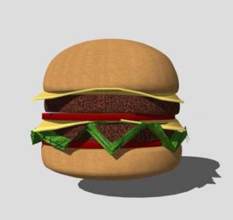 快餐汉堡SU模型下载_sketchup草图大师SKP模型