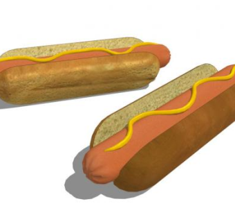 热狗食品SU模型下载_sketchup草图大师SKP模型