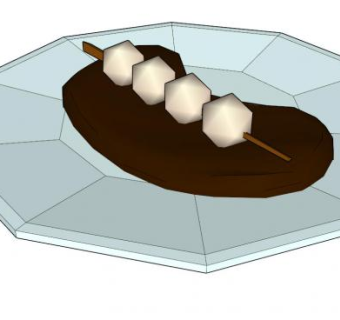 食品丸子食物SU模型下载_sketchup草图大师SKP模型