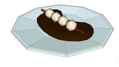 食品丸子食物SU模型下载_sketchup草图大师SKP模型