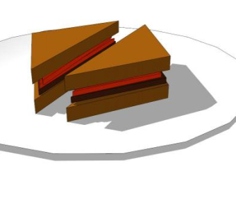三明治食物食品SU模型下载_sketchup草图大师SKP模型