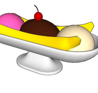 食物水果盘SU模型下载_sketchup草图大师SKP模型