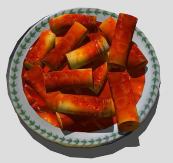 韩国炒年糕SU模型下载_sketchup草图大师SKP模型