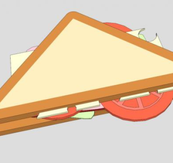 三明治夹心面包SU模型下载_sketchup草图大师SKP模型