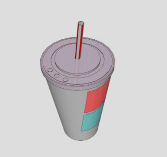 快餐饮水杯SU模型下载_sketchup草图大师SKP模型