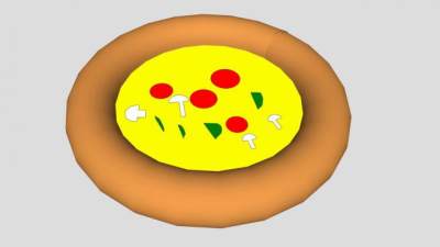 披萨SU模型下载_sketchup草图大师SKP模型