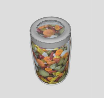 玻璃罐加腌料SU模型下载_sketchup草图大师SKP模型