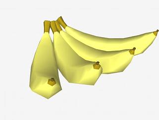 黄色香蕉SU模型下载_sketchup草图大师SKP模型