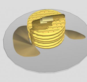 堆黄金华夫饼干SU模型下载_sketchup草图大师SKP模型