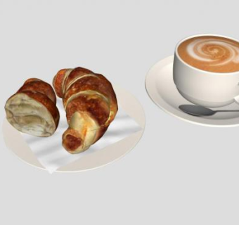 食物咖啡SU模型下载_sketchup草图大师SKP模型
