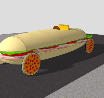 美味餐车SU模型下载_sketchup草图大师SKP模型