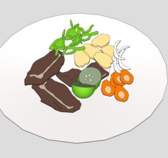 墨西哥北食品食物SU模型下载_sketchup草图大师SKP模型