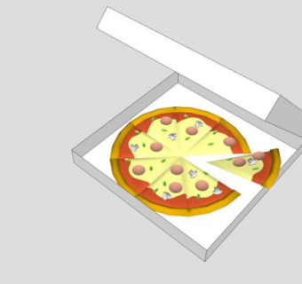 意大利食品披萨SU模型下载_sketchup草图大师SKP模型