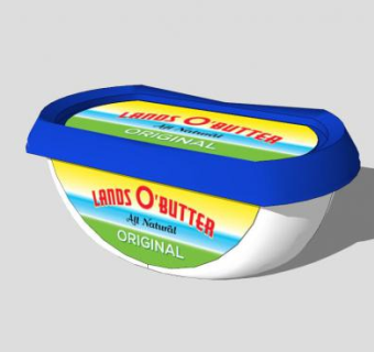 黄油容器SU模型下载_sketchup草图大师SKP模型